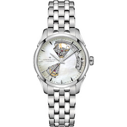 Hamilton Jazzmaster Γυναικείο Ρολόι Αυτόματο με Ασημί Μεταλλικό Μπρασελέ H32215190