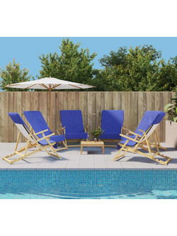 vidaXL Πετσέτα Θαλάσσης Μπλε 60x135cm 3157059 6τμχ