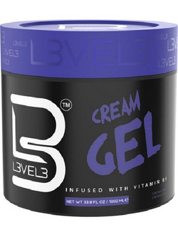 L3VEL3 Barber Cream Hair Gel Μαλλιών Ανδρικό για Όγκο & Λάμψη 1lt