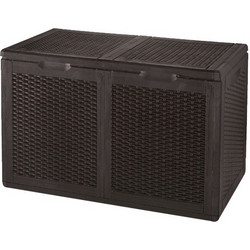 Gensini Πλαστικό Μπαούλο Αποθήκευσης Rattan Style 180lt Dark Brown 51x80.5x44.5cm