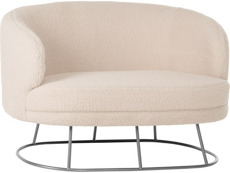 HomeMarkt Arien Διθέσιος Καναπές Λευκός 130x75x85cm HM8492.23