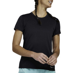 Saucony Fortify Γυναικείο Αθλητικό T-Shirt Μαύρο SAW800449-BK