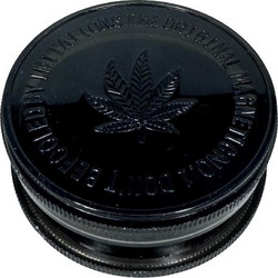 ΤΡΙΦΤΗΣ-GRINDER ΠΛΑΣΤΙΚΟΣ 55 Χ 23mm 2 ΘΕΣΕΩΝ ΜΑΥΡΟΣ