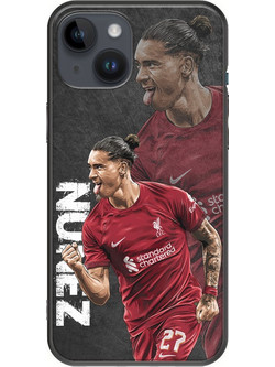 Θήκη Football Stars - Darwin Nunez iPhone 15 Plus Black TPU (Μαύρη Σιλικόνη)