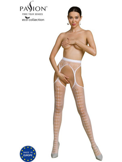 PASSION - ECO COLLECTION BODYSTOCKING ECO S008 BLACK BLANCO