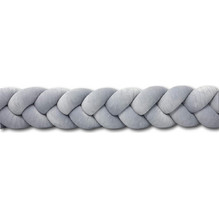 Mar&Mar Πάντα Κούνιας Πλεξούδα Medium Grey 15x200cm