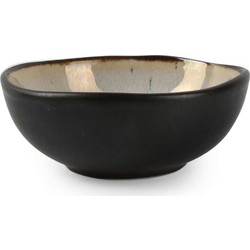 Μπολ stoneware μπεζ-μαύρο 9 x 3 εκατ. Lunar