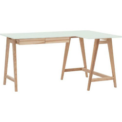 Γραφείο Luka Δεξιά Γωνία LUKAROFASH11 135x50x75cm Natural-Mint