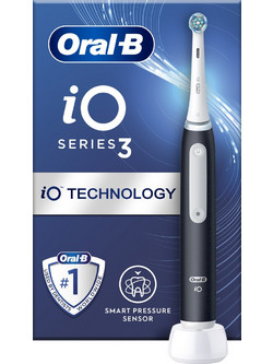 Oral-B iO Series 3 Black Ηλεκτρική Οδοντόβουρτσα με Χρονομετρητή & Θήκη Ταξιδίου