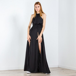 Libertee Maxi Καλοκαιρινό Βραδινό Φόρεμα Μαύρο 10.49.39