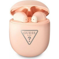 Guess Triangle Logo Ακουστικά Bluetooth In Ear Pink
