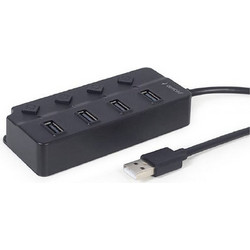 Gembird UHB-U2P4P-01 USB Hub 2.0 USB-A με 4 Θύρες USB-A & Εξωτερική Παροχή Ρεύματος