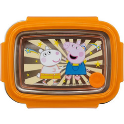 Stor Peppa Pig Little One Ανοξείδωτο Παιδικό Δοχείο Φαγητού Πορτοκαλί 670ml