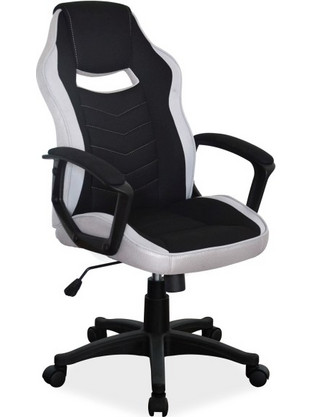Diommi Camaro Καρέκλα Gaming Δερματίνης Μαύρη Γκρι 80-322