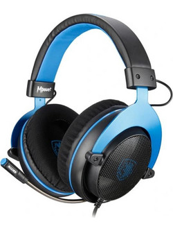 Sades Mpower Gaming Headset Over Ear Black Blue