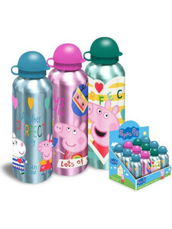 Next Peppa Παιδικό Μπουκάλι Αλουμινίου Πολύχρωμο 500ml 3τμχ