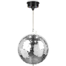 FuZZIX MB30ML Mirror Disco ball - Ντισκομπάλα 30cm (12") & Μοτέρ Με Μπαταρίες, Διαθέτει Ενσωματωμένα LEDs