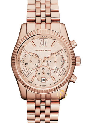 Michael Kors Lexington Γυναικείο Ρολόι Χρονογράφος με Ροζ Χρυσό Μεταλλικό Μπρασελέ MK5569
