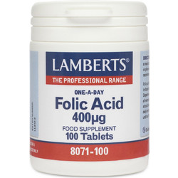 Lamberts Folic Acid 400μg 100 Ταμπλέτες