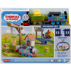 Fisher-Price Thomas & Friends Paint Delivery Motorized Train & Track Set HTN34