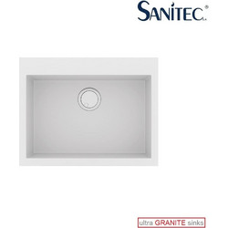 Sanitec Ultra Granite 809 Υποκαθήμενος Νεροχύτης Γρανίτη Ματ Bianco 60x50cm