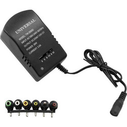 Universal Τροφοδοτικό με 6 Βύσματα 220V AC σε DC 3 - 12V 3A 30W 3.0A TW-2000D Μαύρος