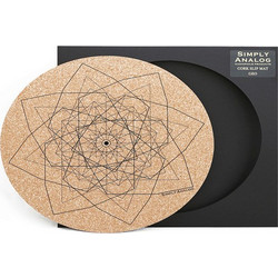 Simply Analog Turntable Cork Mat with print-Geo