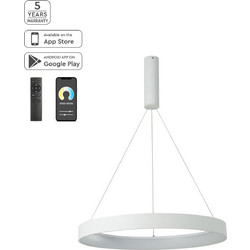 Home Lighting Amaya SE LED 60 Κρεμαστό Φωτιστικό Οροφής Μονόφωτο LED με Θερμό Λευκό Φως Λευκό 77-8141 White