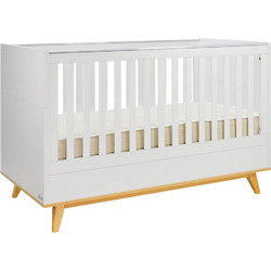 Bebe Stars Cappuccino Πολυμορφική Κούνια για Στρώμα 70x140cm Λευκή 460-02