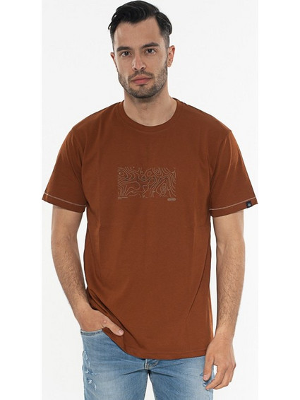 EVERBEST T-Shirt Λαιμόκοψη Με Στάμπα 242806 ΚΑΜΕΛ ΚΑΜΕΛ