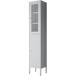 Ντουλάπι μεταλλικό Nextdeco με 2 πόρτες λευκό Υ180x35x30εκ