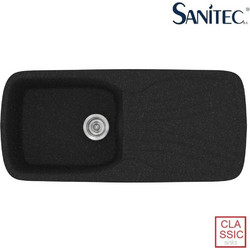 Sanitec Classic 308 Επικαθήμενος Νεροχύτης Γρανίτη Αντιστρεφόμενος Ματ Granite Black 97x51cm