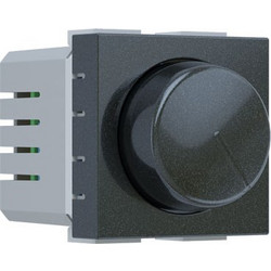Διακόπτης MODYS περιστροφικός χωνευτός Α/Ρ DIMMER LED (7-110W) 2M 250VAC IP20 σε ανθρακί χρώμα - 10101412396