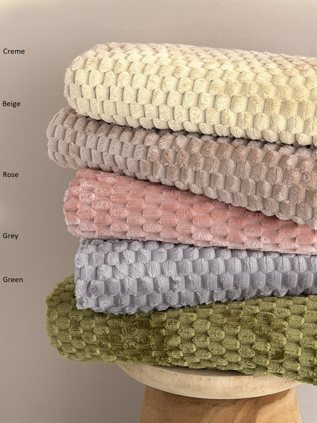 Κουβέρτα Fleece Μονή Aster Waffle Jacquard Flannel Palamaiki (160x220) 1Τεμ - Green