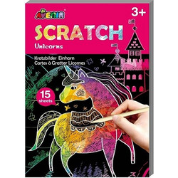Avenir Βιβλίο Ζωγραφικής-Scratch Μονόκερος ΠΟΛΥΧΡΩΜΟ