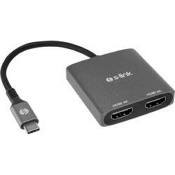 S-Link USB-C to HDMI female dual monitor adapter MST 4K30Hz SWV-USBC026