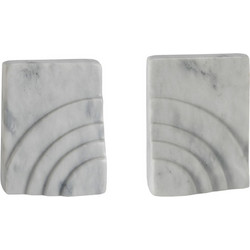 Andrea House - White Marble Bookends