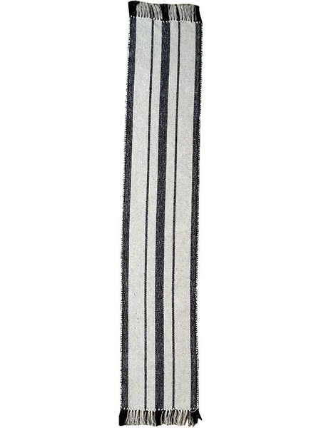 ZOYA B ΤΡΑΠΕΖΟΜΑΝΤΗΛΟ RUNNER ΒΑΜΒΑΚΙ POLYESTER ΛΕΥΚΟ ΜΑΥΡΟ 180x35cm c475105