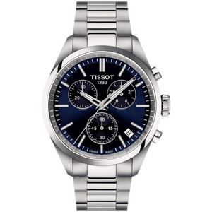 Tissot PR100 Ανδρικό Ρολόι Χρονογράφος με Ασημί Μεταλλικό Μπρασελέ T150.417.11.041.00
