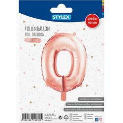 ΜΠΑΛΟΝΙ ΑΡΙΘΜΟΣ 0 METΑΛΛΙΖΕ ΧΡΩΜΑ ROSEGOLD 1 ΤΕΜΑΧΙΟ, ΜΕΓΕΘΟΣ 40CM STYLEX