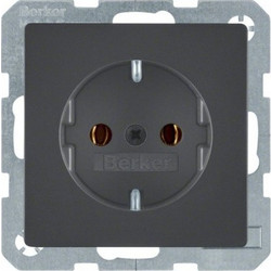 Πρίζα Σούκο Ανθρακί Berker 41436086 Hager-41436086-Ανθρακί 41436086