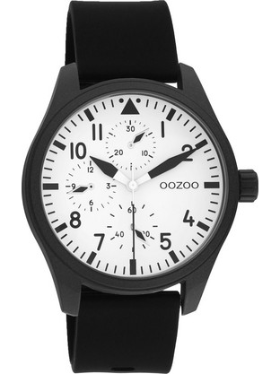 Oozoo Timepieces Ανδρικό Ρολόι με Γκρι Δερμάτινο Λουράκι C9078