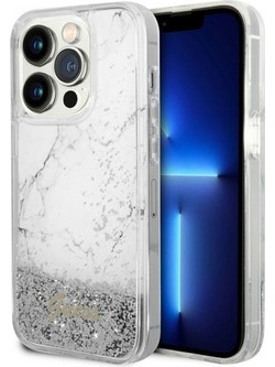 Guess Liquid Glitter - θήκη για Apple iPhone 14 Pro - Λευκό