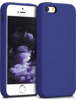 Back Cover Θήκη Λεπτής Σιλικόνης Matte για iPhone 5 Σκούρο Μπλε