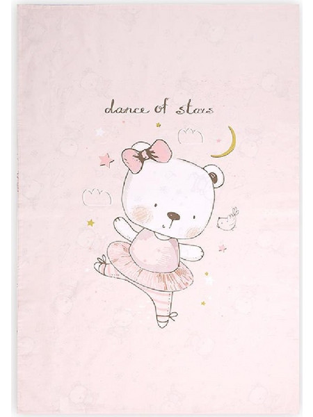 Παπλωματοθήκη με Φερμουάρ 140x95εκ Lorelli Ballerina Bear Pink