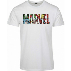 Merchcode Marvel Logo Character mc591 T-shirt λευκο