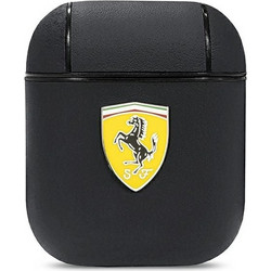 Ferrari FESA2LEBK Θήκη Δερμάτινη για AirPods 1/2 Μαύρο
