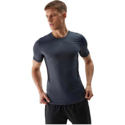 4F Ανδρικό Αθλητικό T-Shirt Ανθρακί 4FWSS24TFTSM600-22S