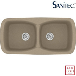 Sanitec Classic 319 Επικαθήμενος Νεροχύτης Γρανίτη Ματ Granite Taupe 93x51cm