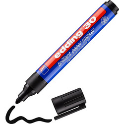 Edding 30 Brilliant Paper Marker Black (4-30001) (EDD4-30001)